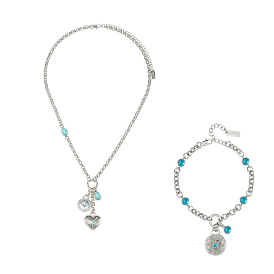 The Olive & Gigi Set – Silver & Turquoise