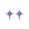 Cosima Star Stud Earrings Silver & Blue
