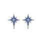 Cosima Star Stud Earrings Silver & Blue
