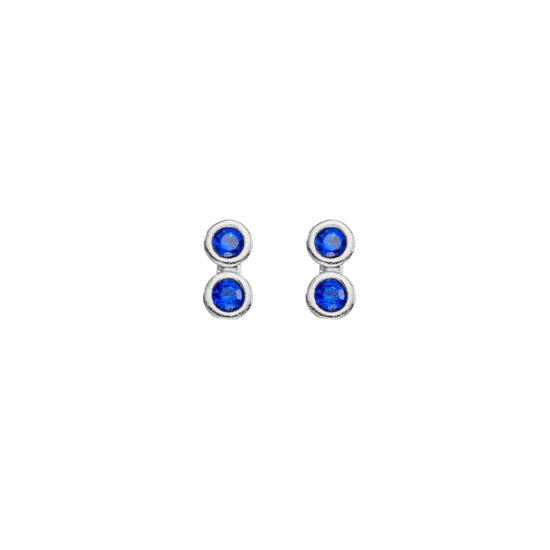 Molly Stud Earrings Silver & Blue