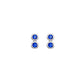 Molly Stud Earrings Silver & Blue