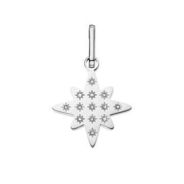 🎁 Aleena Silver Crystal Chunky Star Pendant Charm (100% off)