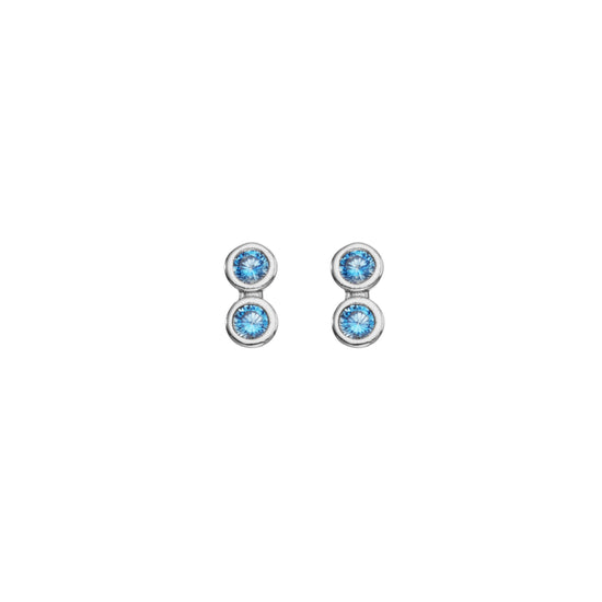 Molly Stud Earrings Silver & Turqouise