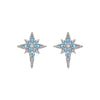 Cosima Star Stud Earrings Silver & Turqouise