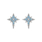 Cosima Star Stud Earrings Silver & Turqouise