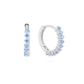 Mimi Turquoise Silver Original Huggie Earrings