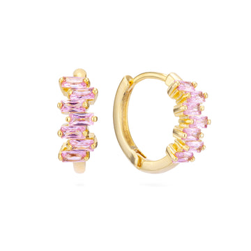 Lola Pink Huggie Earrings