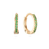 Evie Green Gold Original Huggie Earrings
