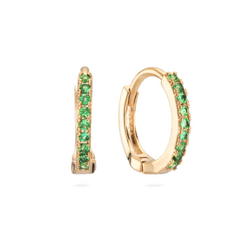 Evie Green Gold Original Huggie Earrings