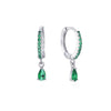 Anna Green Huggie Hoops