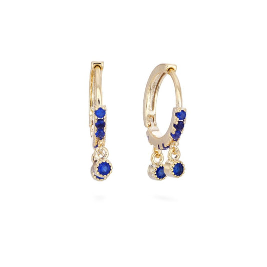 Imogen Blue Huggie Hoops