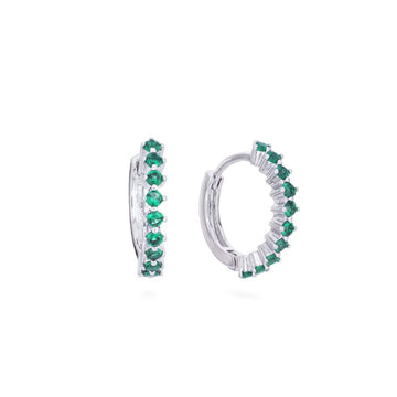 Little Kiwi Green Huggie Hoops