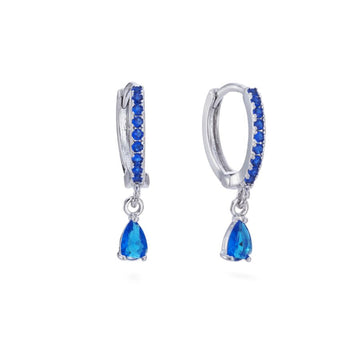 Rebecca Blue Huggie Hoops