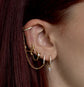 Anna Gold Crystal Huggie Earring Stacker Set