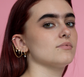 Anna Gold Crystal Huggie Earring Stacker Set